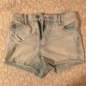 Striped Denim Holliser Shorts